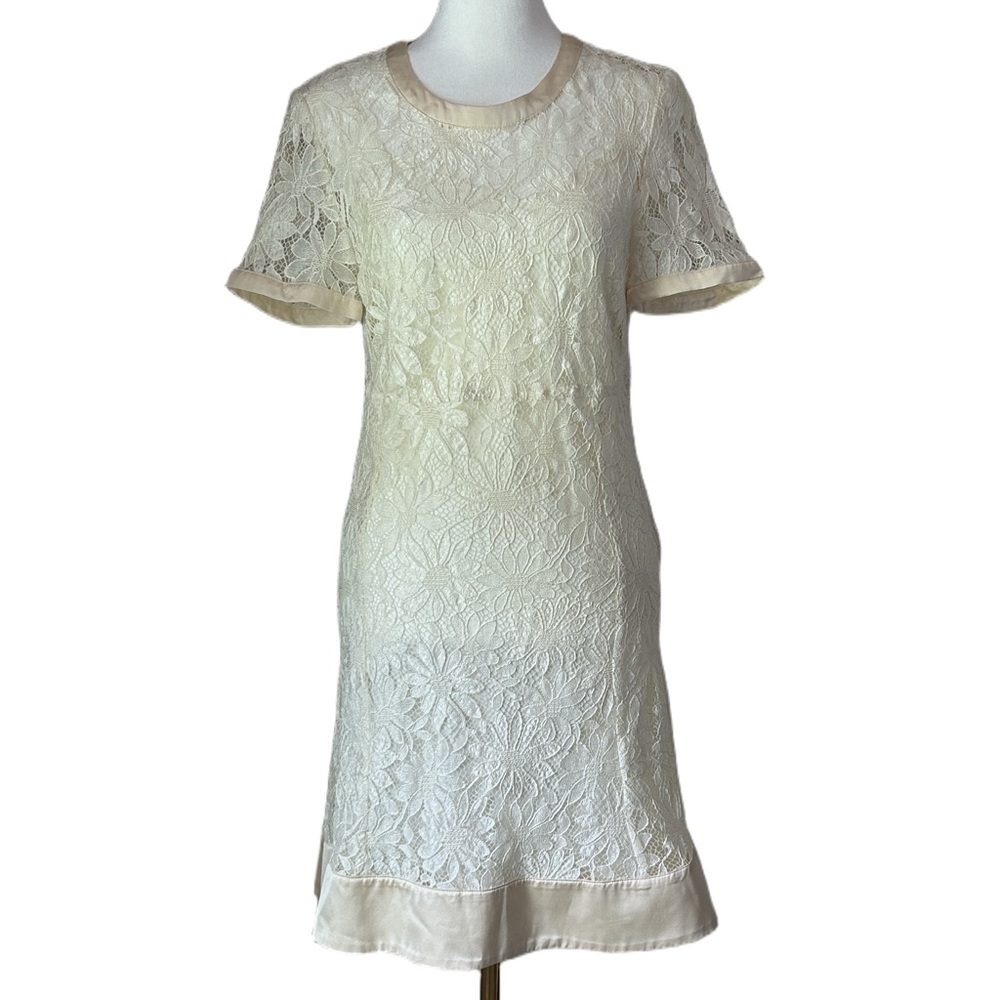 Marc By Marc Jacobs Daisy Floral Lace Butter Cream Off White Dress Size 4